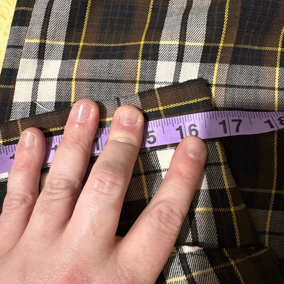 Black and White Dress Pants with Plaid Pattern - Picture 6 of 7